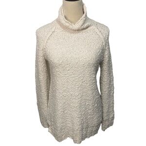 Moth by Anthropologie Juliette Ivory Turtleneck Pullover Knit Sweater Size XS